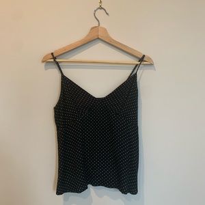 Black polka dot tank top